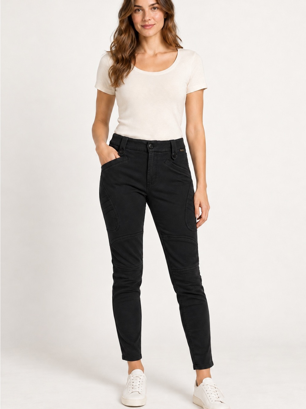 Polo Ralph Lauren Stretch Jersey Womens 8 Ponte Ankle Zip 2 Pocket
Moto Pants - Picture 1 of 11